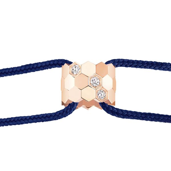 Bee de Chaumet Rose Gold and Diamond Cord Bracelet